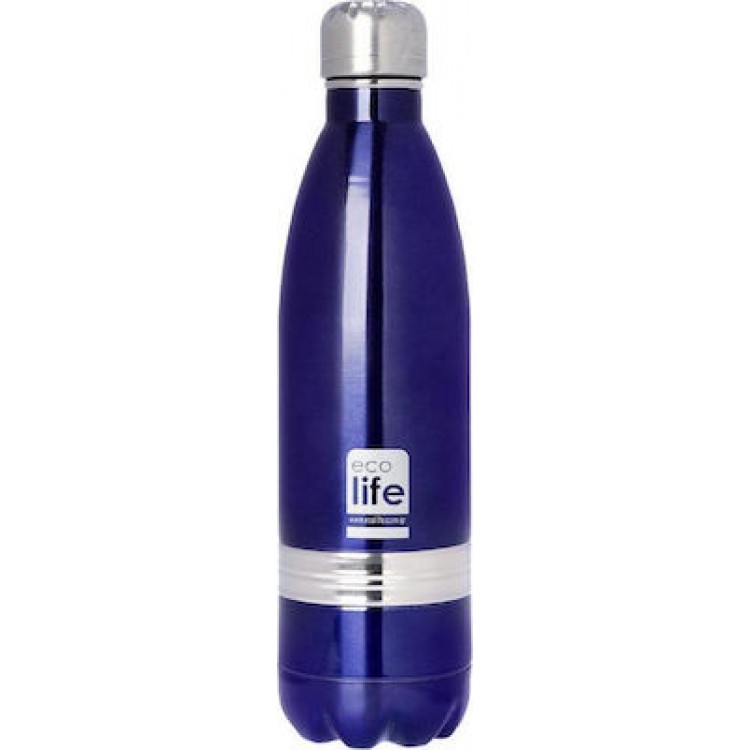 Ecolife Thermos Bottle σε Μωβ χρώμα 0.75lt  