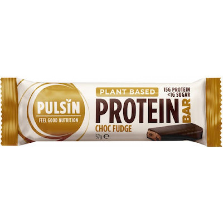 Pulsin Plant Based Μπάρα με 15gr Πρωτεΐνης & Γεύση Chocolate Fudge 57gr