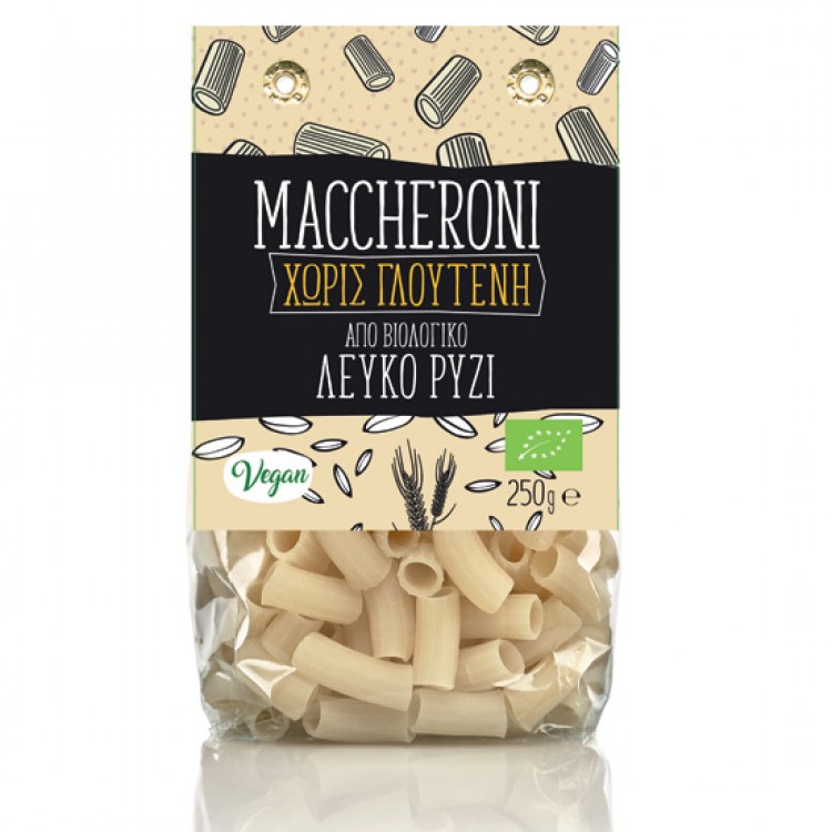 Maccheroni από Λευκό Ρύζι Χωρίς Γλουτένη (250γρ)